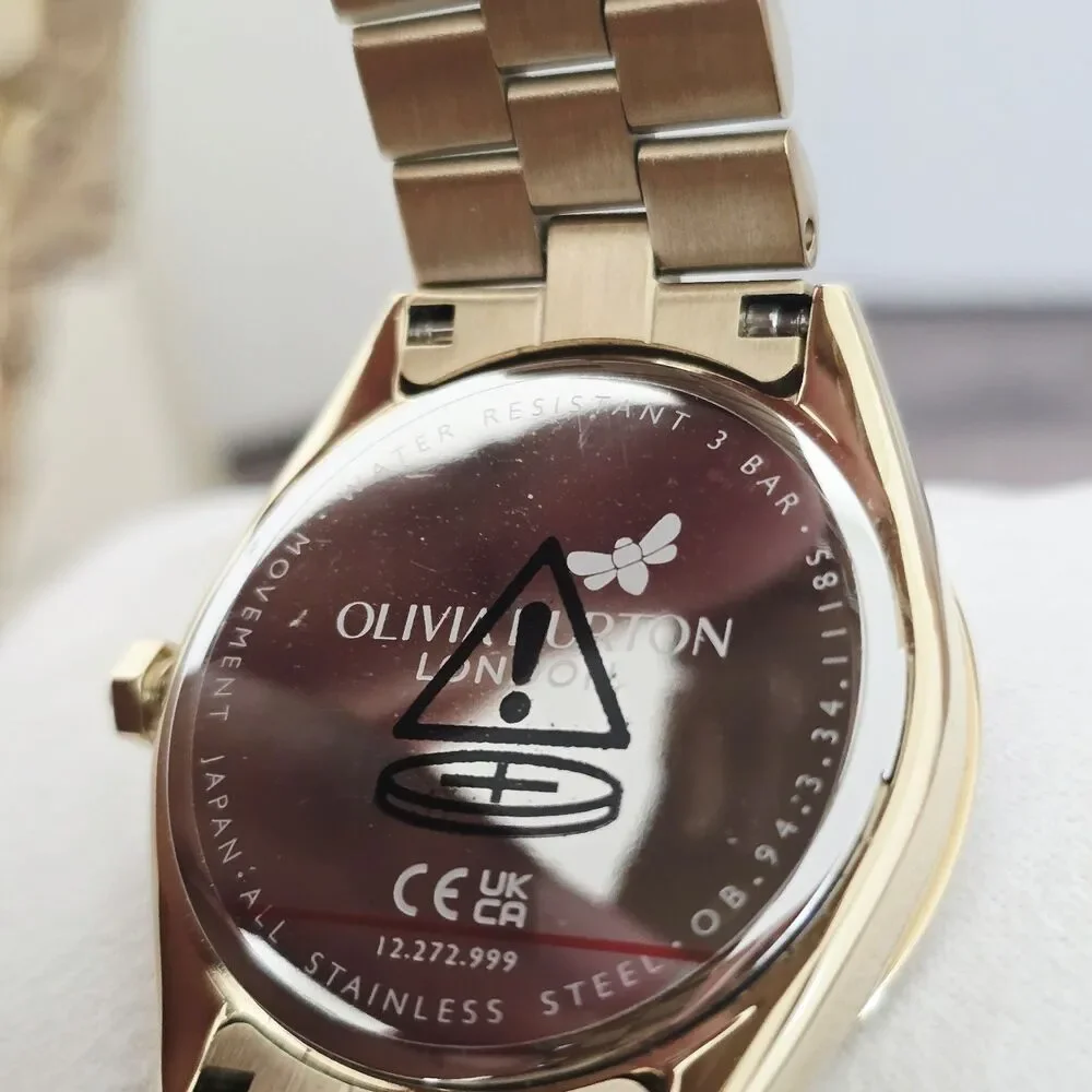 Olivia Burton Women's Bejewelled Le Gold Tone Stainless Steel Bracelet Watch